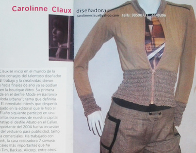 Diseño de moda (FLASHMODE y Prensa) 2004-2007