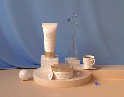 Morning products 3d-scene
