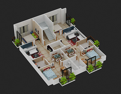 Arial View of Residence Interior