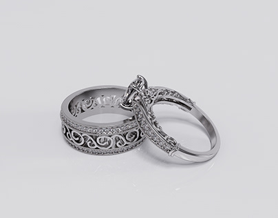Engagement ring whit band