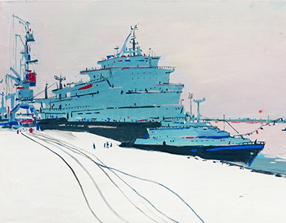 The ships at Klaipeda