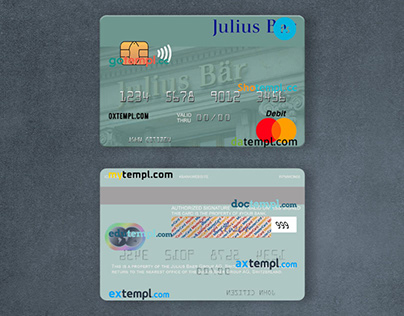 Switzerland Julius Baer Group AG mastercard template