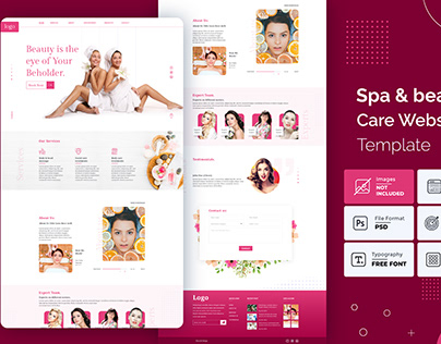 Spa and beauty care website template
