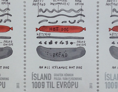 Icelandic Hot Dog Stamp