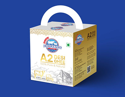 Creative Packaging Design For Desi Ghee Box