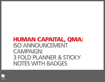 Human Capital Division, QMA, ISO Announcement Campaign