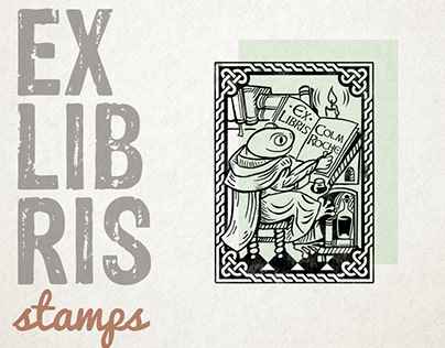 Ex Libris Custom Stamp Design