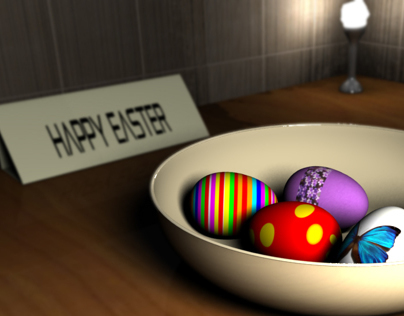 Easter Celebrating - 3D maya