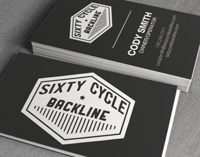 Sixty Cycle Backline Business Cards