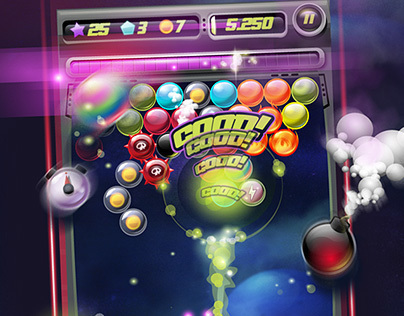 Mobile game Bubble shooter on Behance