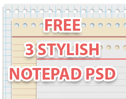Free Download Layered PSD Stylish Notepad, Paper..