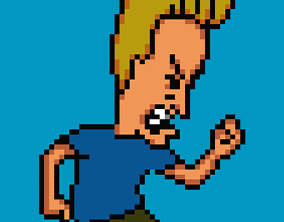 Beavis (beavis and Butthead) Work done in pixelated in