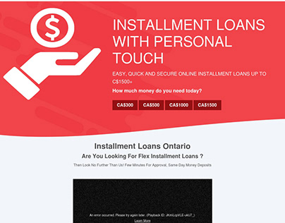 Installment Loans Ontario On Behance