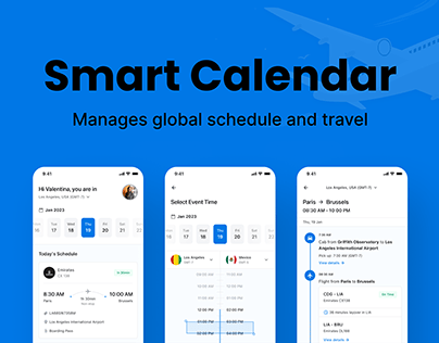 Smart Calendar- Manages global schedule and travel