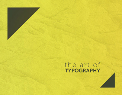 The art of TYPOGRAPHY