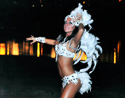 White soutache Samba Costume
