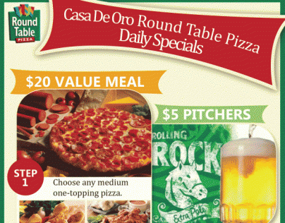 Round Table Pizza Flyer