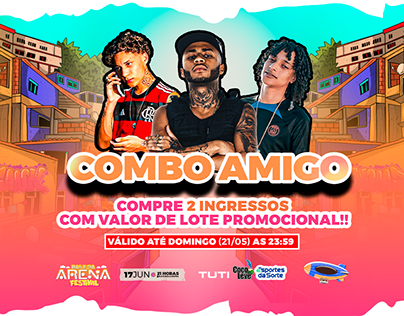 Flyer Combo Amigo - Baile da Arena.