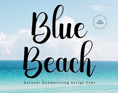Free Font | Blue Beach