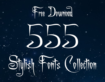 Free Download 555 Fonts Collection....