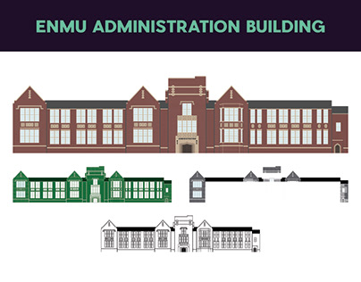 ENMU Administration Building Illstration
