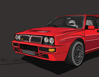 Car Illust - Lancia Delta HF Stradale Evoluzione II