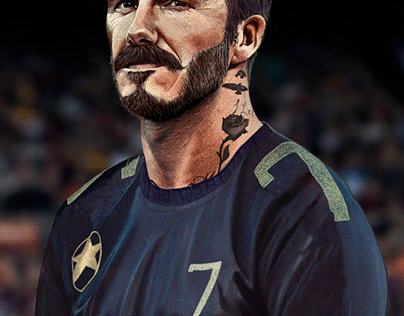 David Beckham in photoshop