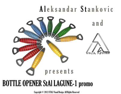 Bottle opener StAl lagune-1 by Aleksandar Stankovic
