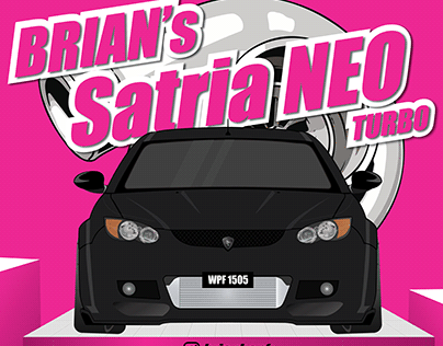 Proton Satria Neo Turbo car illustration