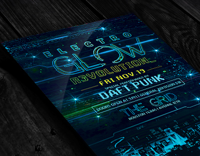Electro Neon / Glow | Flyer + FB Cover