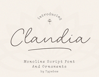 Clandia Monoline Script & Ornaments