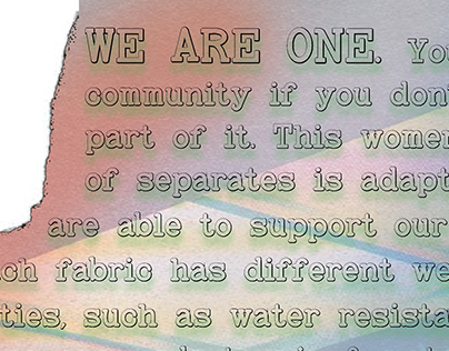 WE ARE ONE: UNDERSERVED COMMUNITY PROJECT