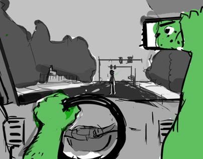 Animatic, She Turned From the Road