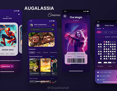 "Augalassia" Cinema App - UI design