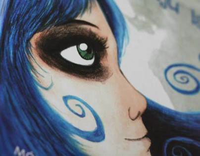 The Girl with Blue Hair (children's book illustrations)