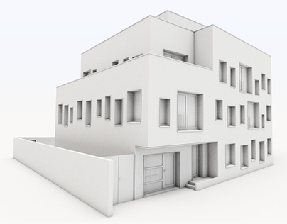 3D model apartment building