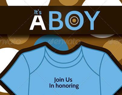Boy & Girl Baby Shower Invitation Template