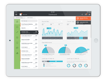 iPad iOS 7 - Tablet App & Mobile Dashboard