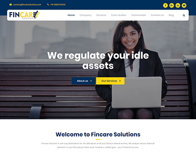 Homepage for a Finance Company
