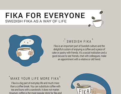 Swedish fika poster / leaflet / cafe menu