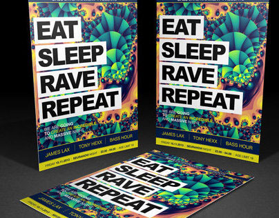Eat Sleep Rave Repeat -poster