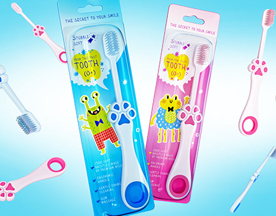 Packaging design for children's toothbrushes