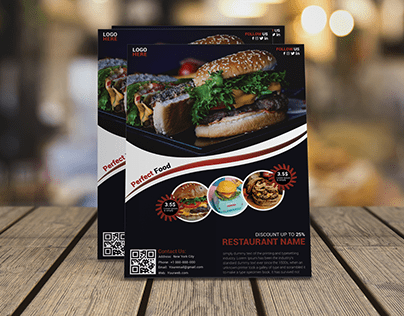 Restaurant flyer, food flyer