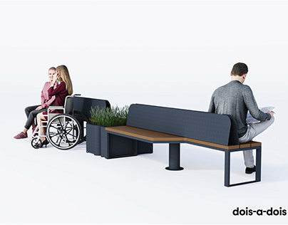 dois-a-dois - Universal Outdoor Bench