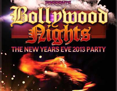 BOLLYWOOD PARTY NEW YEAR EVENT FLYER ARTWORK