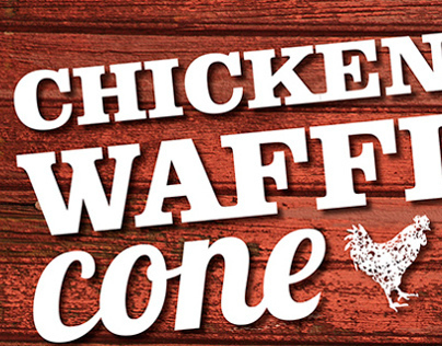 Chicken and Waffle Cone Poster