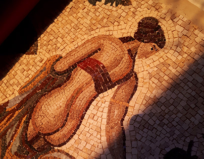 Leda and the Swan. Mosaic