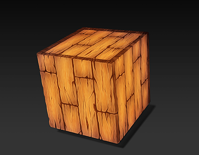 Wooden plank cube