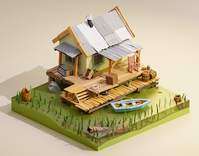 Low Poly Swamp House