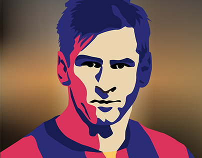 Lionel Messi. Vector portrait.